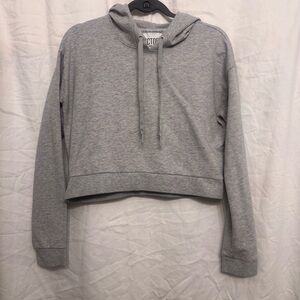 Victoria's Secret Gray Cropped Long Sleeve Hoodie